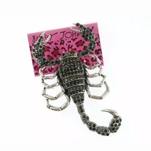 New Black Betsey Johnson Scorpion Brooch Pin
